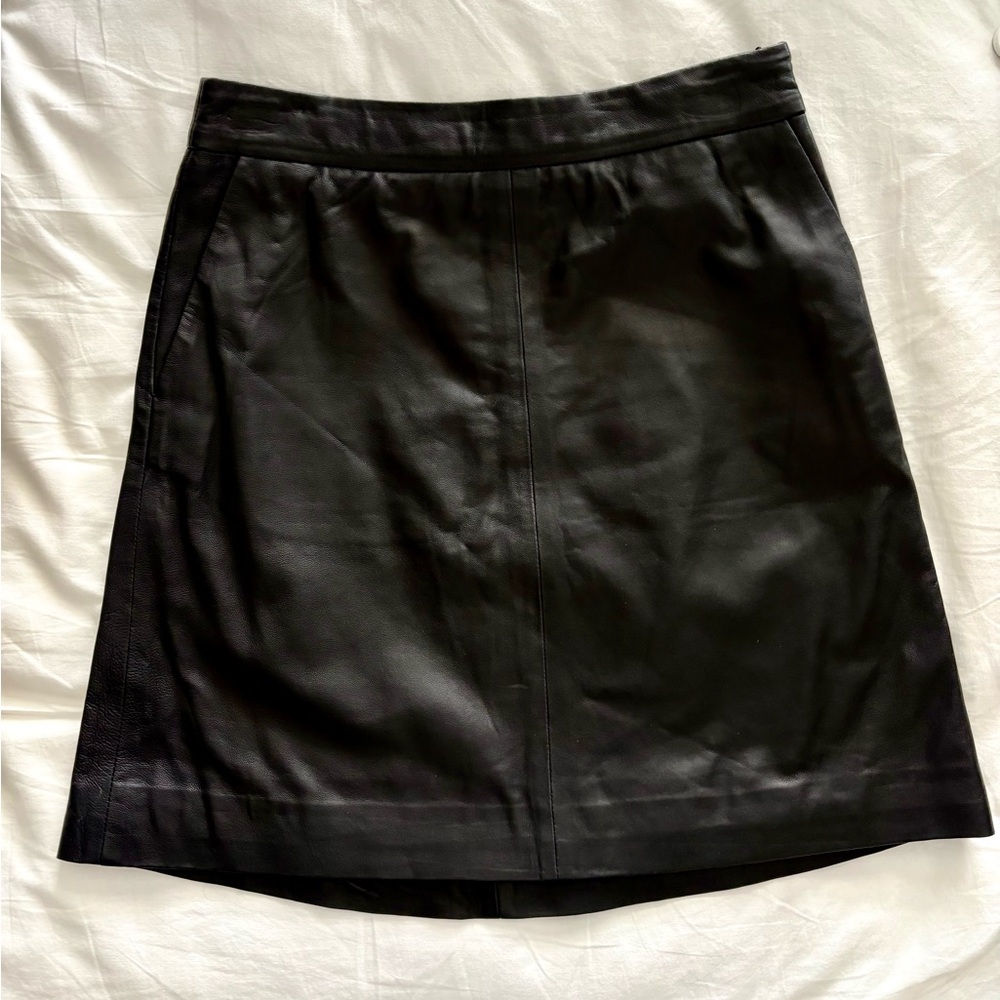 100% Lamb Leather mini skirt